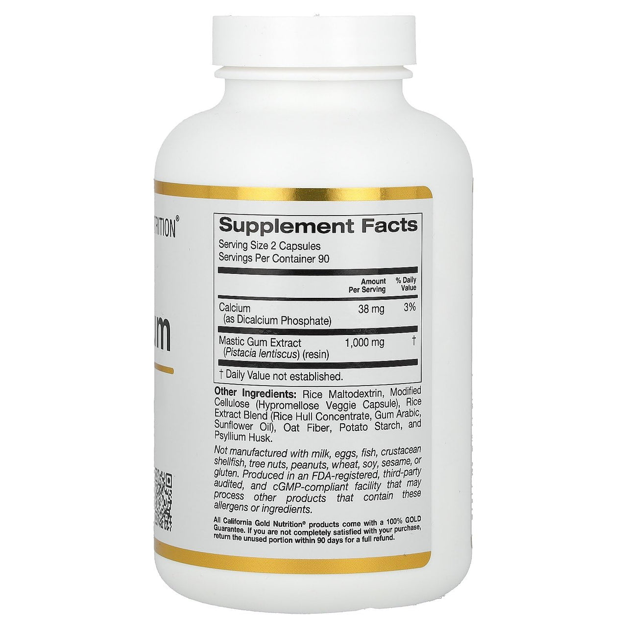 California Gold Nutrition Mastic Gum, 500 mg, 180 Veggie Capsules