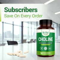 Thumbnail for Nested Naturals Choline Bitartrate 500mg - High Potency Choline Supplements - Supports Cognitive Performance & Liver Function - 100% Vegan & Non-GMO Choline - 90 Vegan Capsules