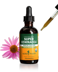 Thumbnail for Herb Pharm Super Echinacea® Liquid Extract: USDA Organic Immune Support for Year-Round | Fast-Absorbing Echinacea Tincture, 4 Plant-Part Blend: Root, Leaf, Flower & Seed | Up to ~6 Week Supply, 2 oz*
