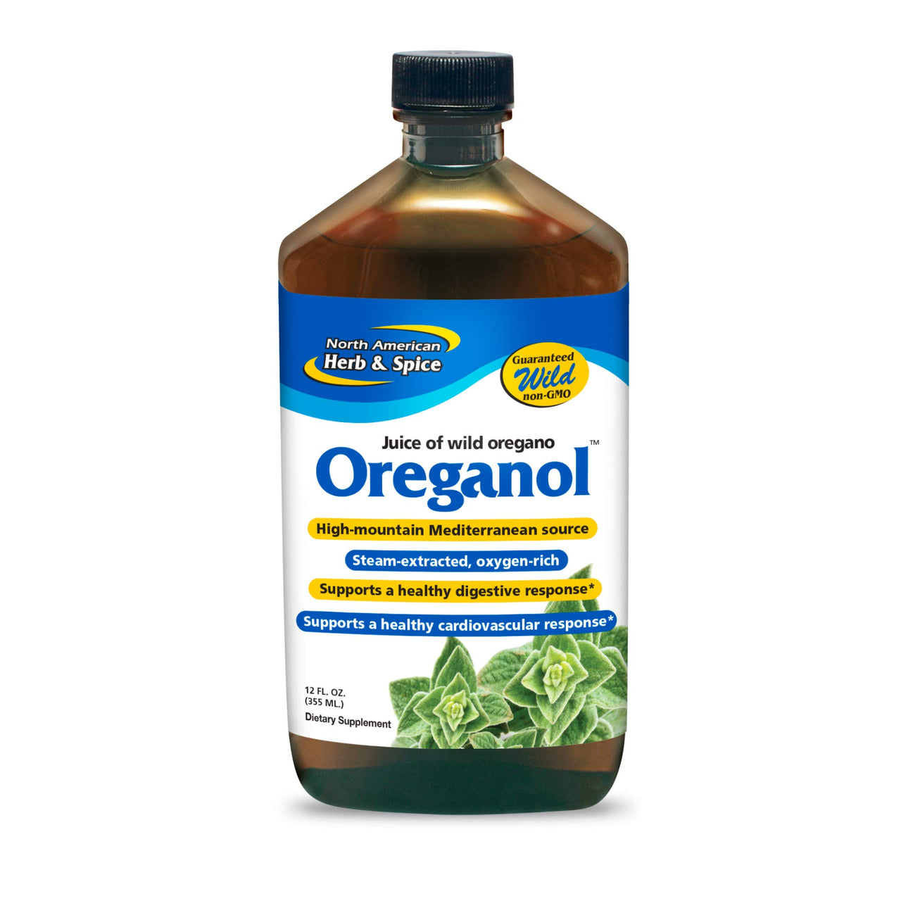 NORTH AMERICAN HERB & SPICE Oreganol P73 Juice - 12 fl. oz. - Wild Oregano Oil - Heart & Digestive Health - Kidney, Pancreas & Liver Support - Non-GMO - 173 Total Servings
