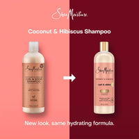 Thumbnail for SheaMoisture Coconut & Hibiscus Curl & Shine Shampoo for Bouncy Curls, Frizz Control, 16 Oz