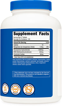 Thumbnail for Nutricost Glucosamine 1800mg with Chondroitin & MSM, 240 Tablets, 120 Servings - Non-GMO, Gluten Free
