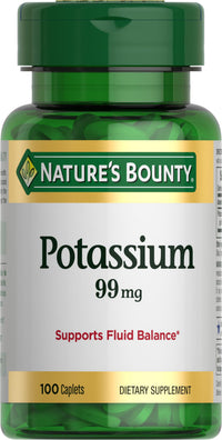Thumbnail for Nature's Bounty Potassium 99mg, Supports Fluid Balance and Muscle Activity, Involved in Normal Heart Function, Potassium Gluconate Dietary Supplement, Gluten Free, 1 Per Day, 100 Vegetarian Caplets
