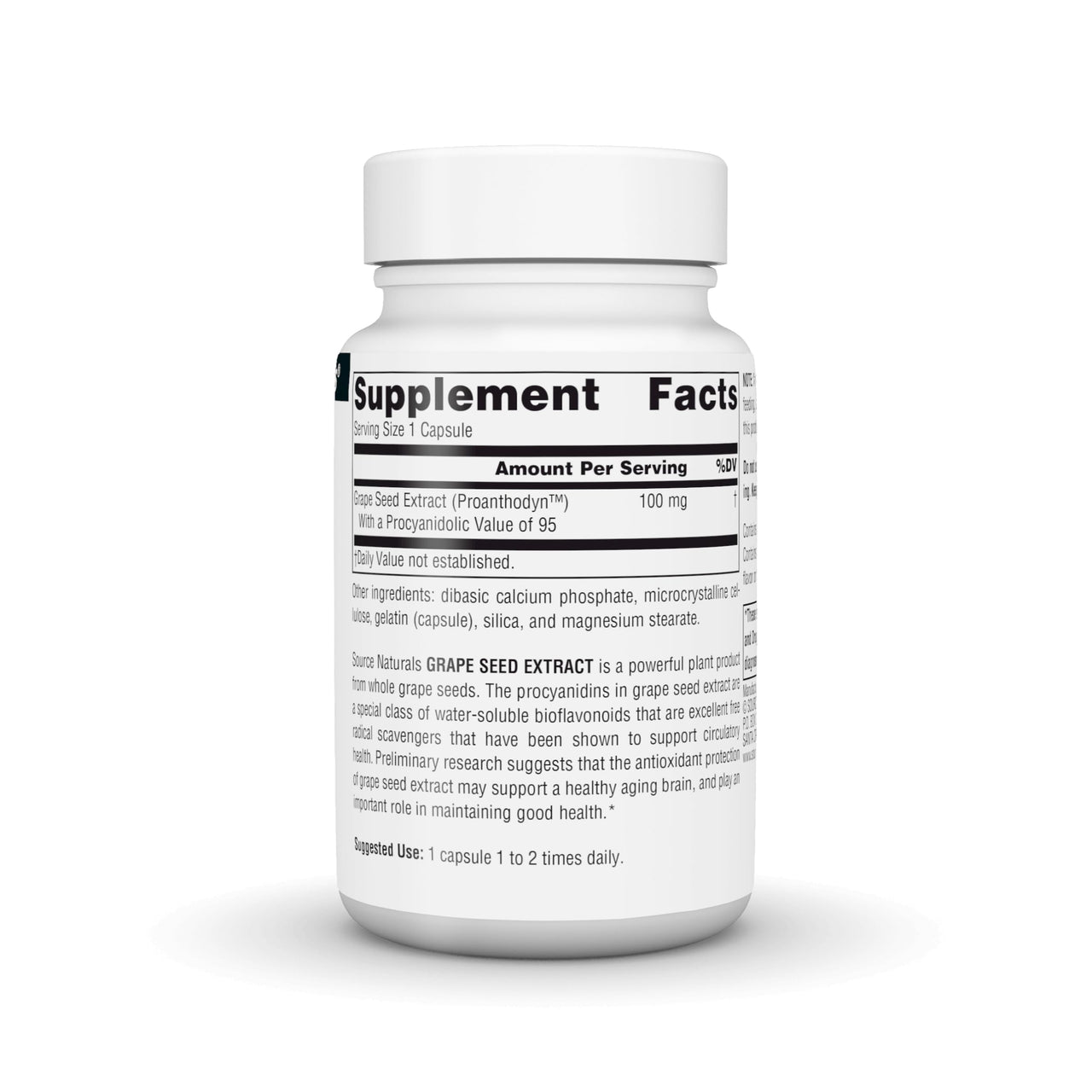 Source Naturals Grape Seed Extract, Proanthodyn, Antioxidant Protection*, 100 mg - 60 Capsules