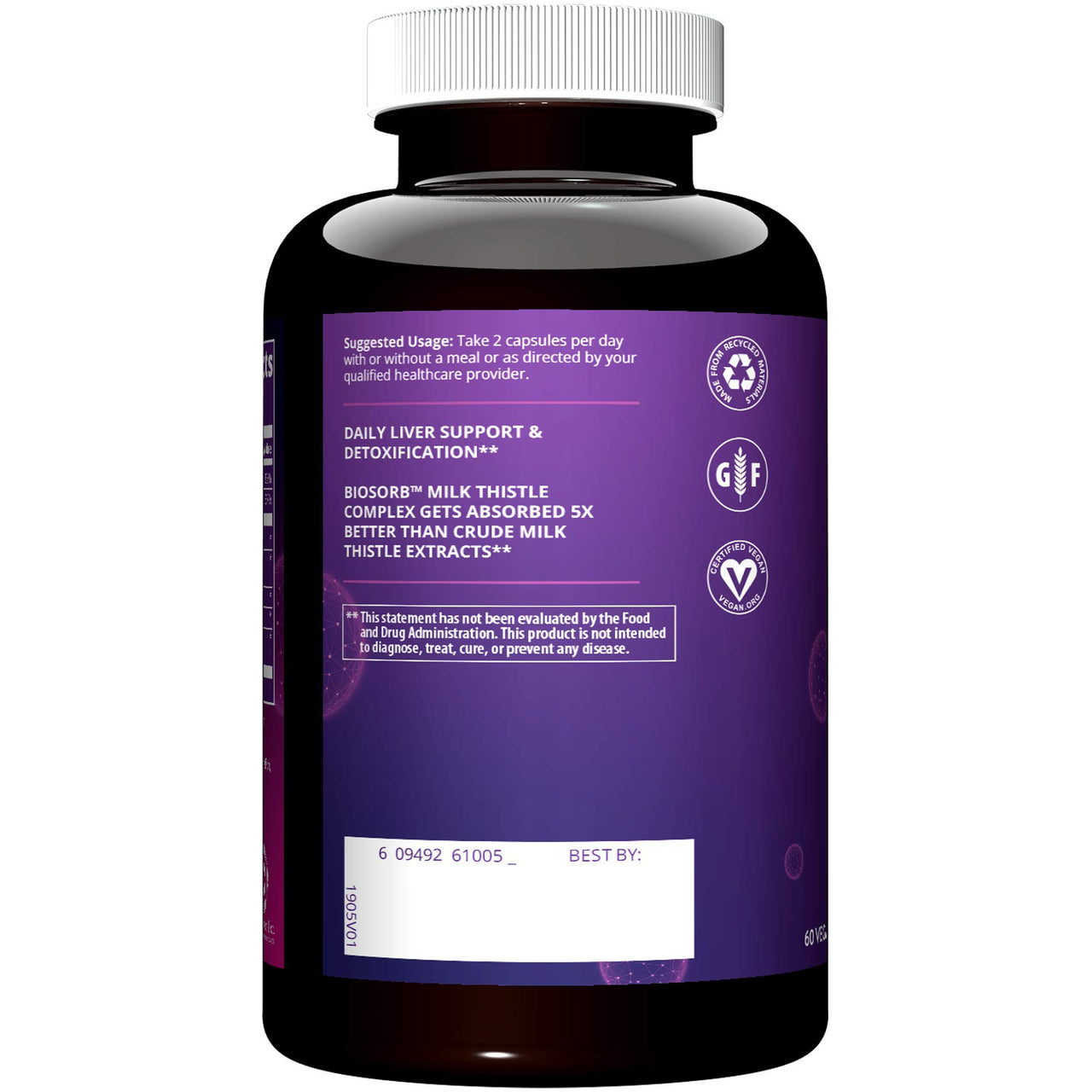 MRM Nutrition Liver X - Vegan Liver Support with Milk Thistle, N‑Acetyl Cysteine, Alpha‑Lipoic Acid, B-Vitamins & Jiaogulan, Natural Wellness Support for Women & Men, Gluten‑Free - 30 Servings