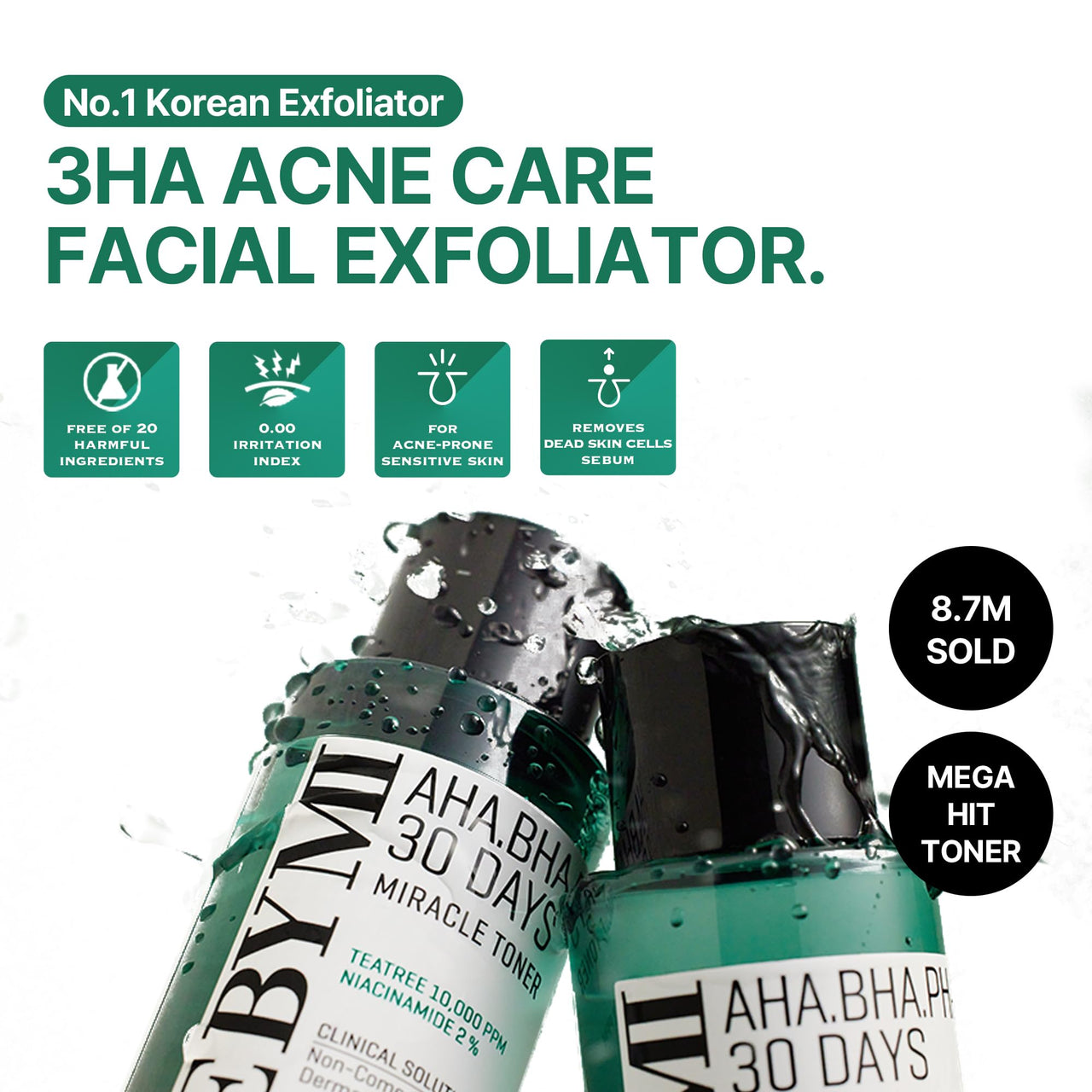 SOME BY MI AHA BHA PHA 30 Days Miracle Toner + Cream + Serum + Acne Clear Foam