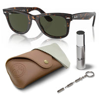 Thumbnail for Ray-Ban RB2140 Original Wayfarer Classic Square Shape Sunglasses With Eyewear Kit Bundle - High Bridge Fit - Ideal Formal and Casual Wear Square Sunglasses