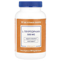 Thumbnail for The Vitamin Shoppe L-Tryptophan 500MG, Supports Relaxation, Positive Mood & Sleep (120 Veggie Capsules)