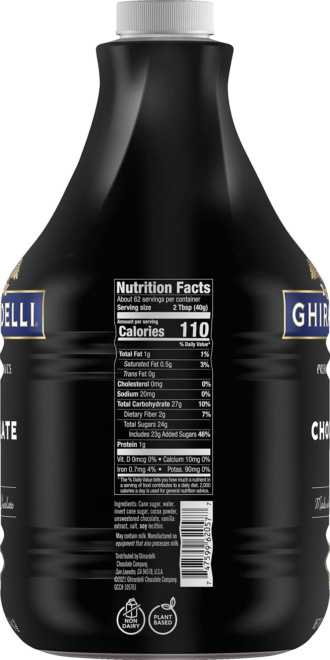 Ghirardelli Black Label Chocolate Sauce 87.3oz - Single Bottle