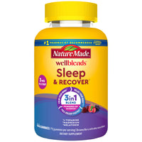 Thumbnail for Nature Made Wellblends Sleep and Recover, Sleep Aid with Melatonin 3mg to Support Restful Sleep, plus L theanine 200mg and Magnesium Citrate, 44 Gummies