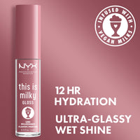 Thumbnail for NYX PROFESSIONAL MAKEUP This Is Milky Gloss, Lip Gloss with 12 Hour Hydration, Vegan - Ube Milkshake (Mauve Purple)