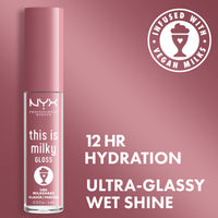 Thumbnail for NYX PROFESSIONAL MAKEUP This Is Milky Gloss, Lip Gloss with 12 Hour Hydration, Vegan - Ube Milkshake (Mauve Purple)