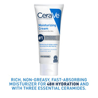 Thumbnail for CeraVe Moisturizing Cream, Face Body Moisturizer, Normal to Dry Skin, 8 Fl Oz