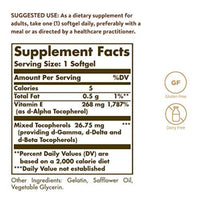 Thumbnail for Solgar Vitamin E 268 mg (400 IU), 250 Mixed Softgels - Natural Antioxidant, Skin & Immune System Support - Naturally-Sourced Vitamin E - Gluten Free, Dairy Free - 250 Servings