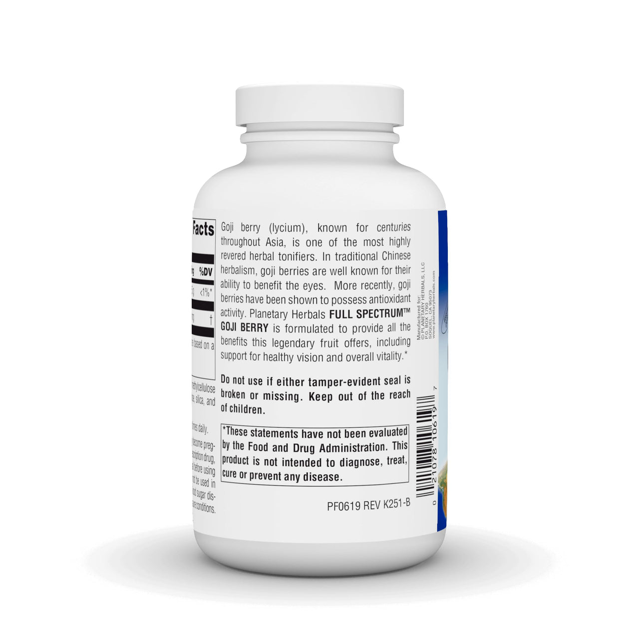 Planetary Herbals Goji Berry Full Spectrum 700mg, Botanical Elixir for Health and Longevity,180 Vegetarian Capsules