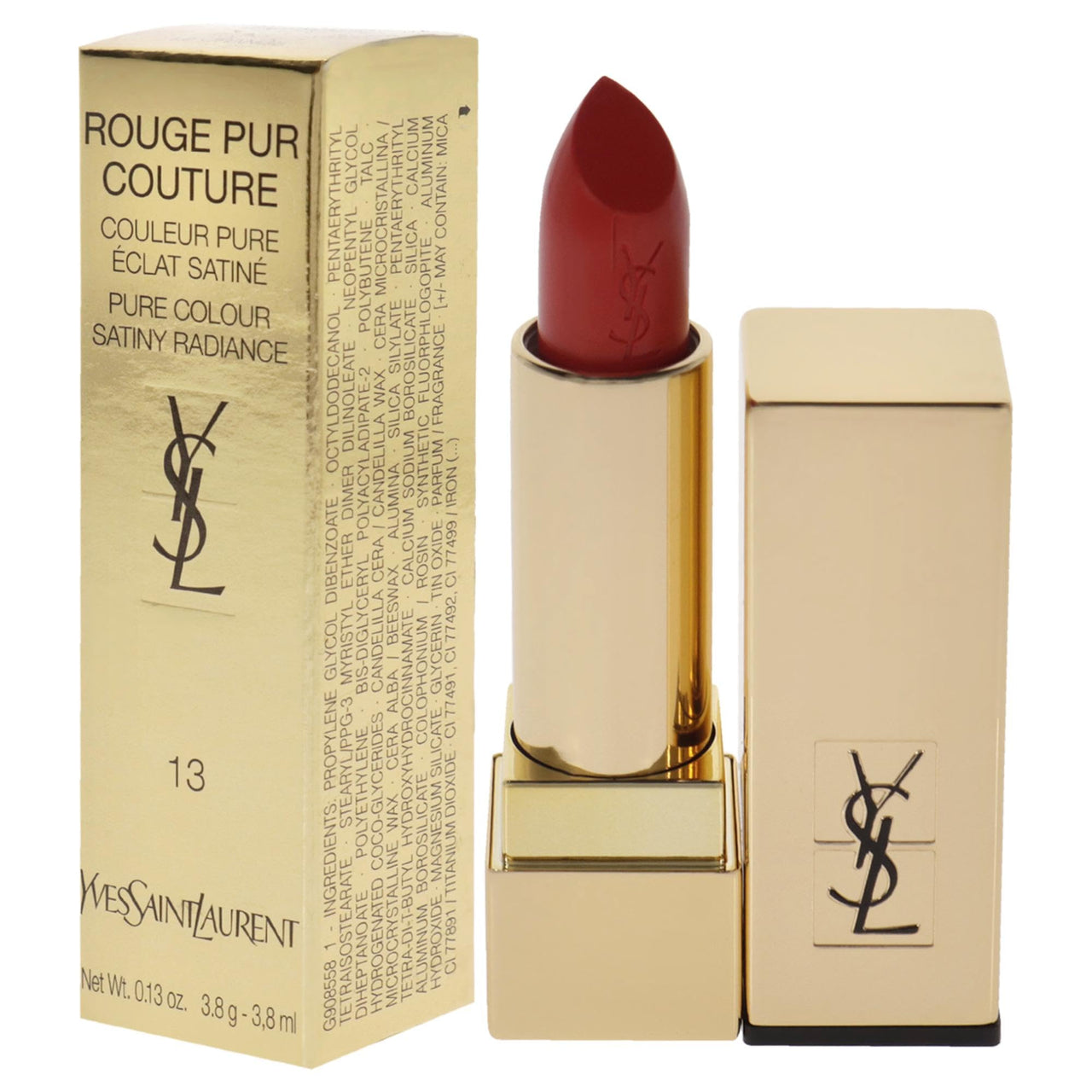 Yves Saint Laurent Rouge Pur Couture Pure Color Satiny Radiance Lipstick, Le Orange, 0.1 Ounce