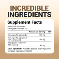 Thumbnail for Dr. Berg Ashwagandha Capsules 1000mg - Includes Ashwagandha Root with Black Pepper from Bioperine - Ashwagandha Supplements 90 Capsules