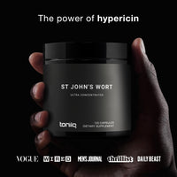 Thumbnail for 1,000mg Ultra High Strength St. John's Wort Capsules (Non-GMO) - 7X Concentrated Extract - 0.3% Hypericin - Highly Purified and Bioavailable - 120 Capsules