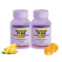 Thumbnail for Lemme Purr Vaginal Probiotic Gummies for Women - Balanced pH, Healthy Odor, Yeast Balance & Flora Support + Vitamin C for Immune Health - Tasty Pineapple (60 Count) (Pack of 2)