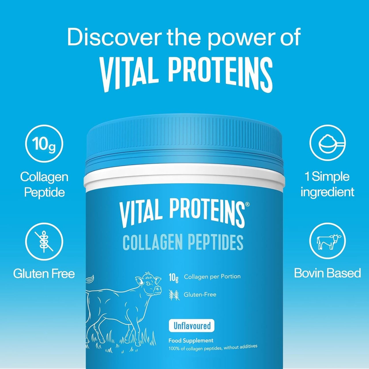Vital Proteins, Unflavored Collagen Peptides, 20 Ounce