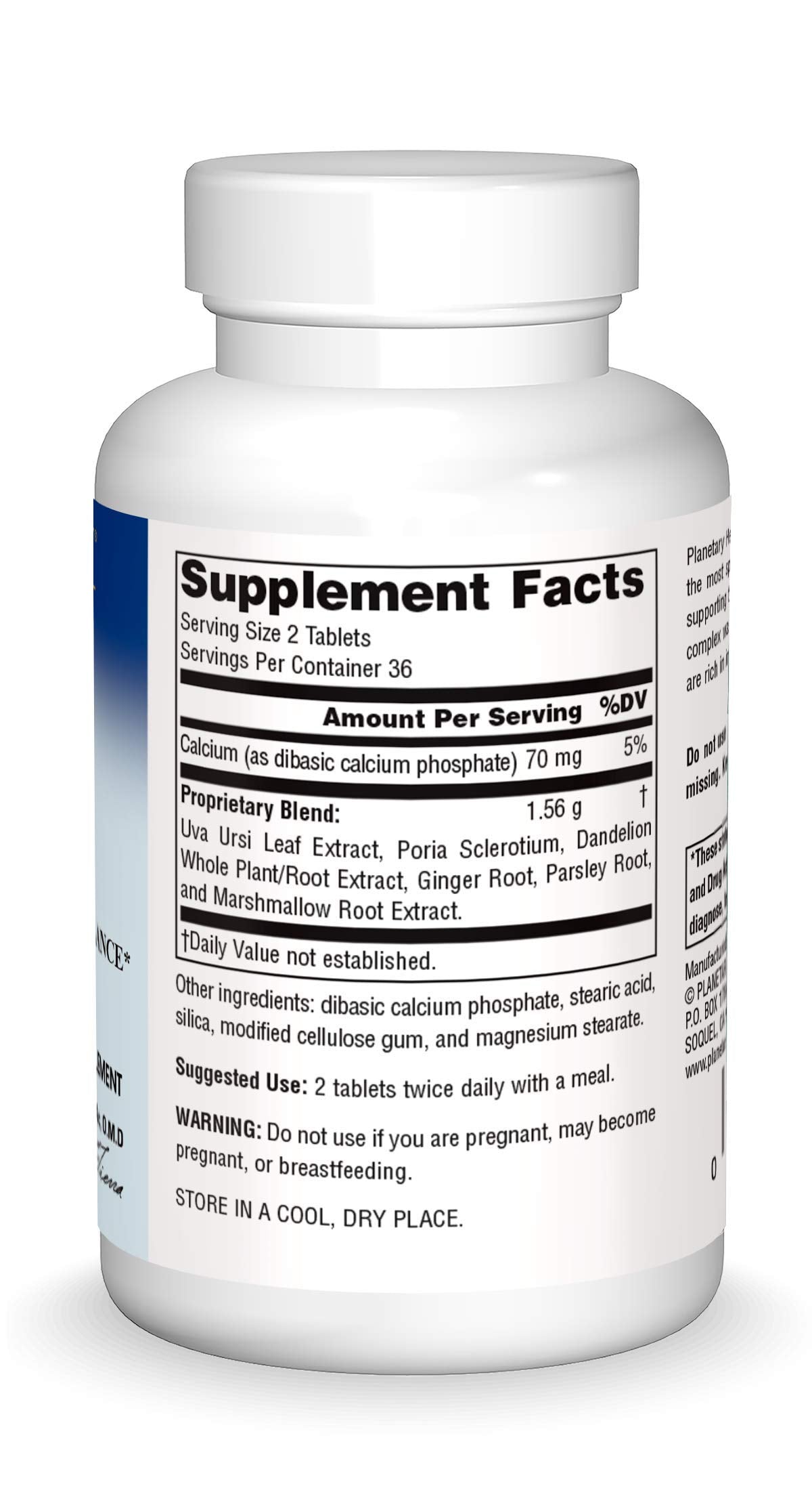 Planetary Herbals Uva Ursi Diurite, Botanical Support for Fluid Balance*, 780 mg - 72 Tablets
