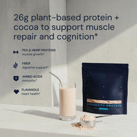 Thumbnail for Blueprint Bryan Johnson Chocolate Protein Powder – Vegan Plant-Based Supplement with Cocoa Powder – Clean Ingredients – 26g Protein per Serving – Non-GMO – 30 Servings