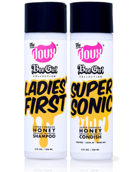 Thumbnail for The Doux LADIES FIRST Honey Shampoo and SUPERSONIC Honey Condish - Hydrating Curl Shampoo and Conditioner Bundle - Leave In Conditioner