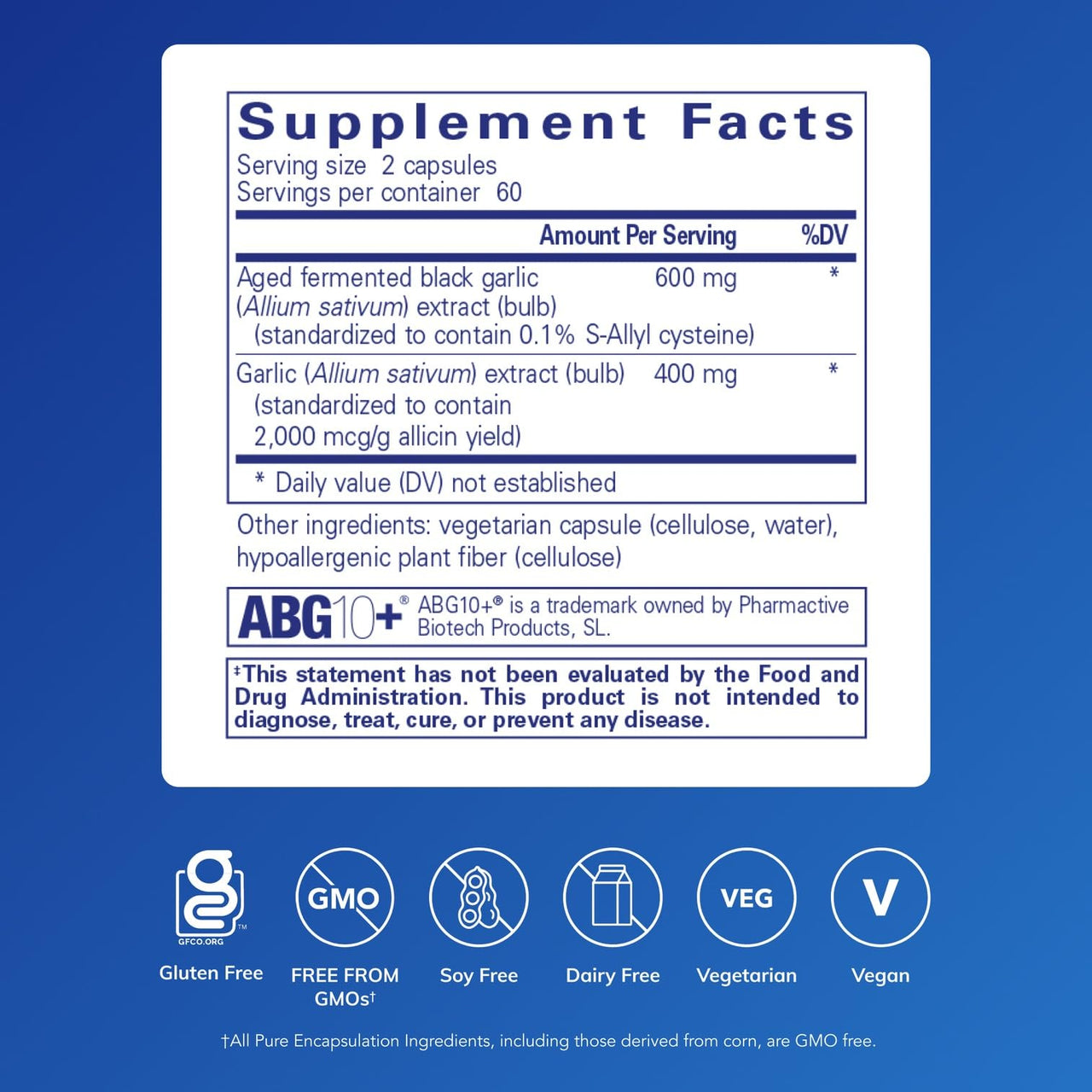 Pure Encapsulations Garlic Complex | Supplement to Support Antioxidant Defenses, Immune Health, and The Cardiovascular System* | 120 Capsules