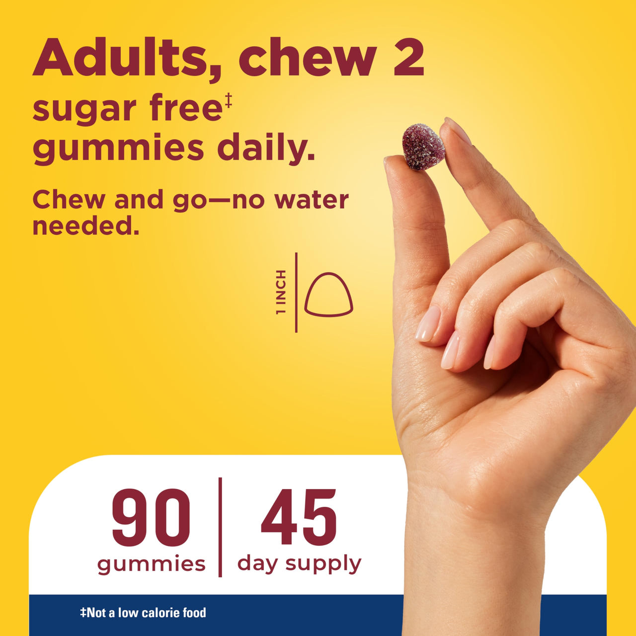 Nature Made Zero Sugar Multivitamin Men's Gummies, Muscle & Immune Support, Aspartame Free, 90 Sugar Free Multivitamin Gummies, 45 Day Supply