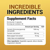 Thumbnail for Dr. Berg (Only 2 Per Day) Turmeric Supplement with Black Pepper (BioPerine) - 1350 mg Turmeric Curcumin Supplement with 95% Curcuminoids – Turmeric Curcumin with Black Pepper – 60 Turmeric Capsules