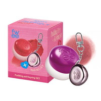 Thumbnail for fwee Blurry Pudding Pot + Keychain SET | Airbrushed Blush & Lip, Buildable Pigment, Long-lasting, Lightweight, Easy to Blend, Natural Soft Matte Finish Makeup – Hurt (Mauve Brown) | 0.17 oz