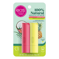 Thumbnail for eos 100% Natural Lip Balm- Coconut Milk and Pineapple Passionfruit, All-Day Moisture Lip Care, 0.14 oz, 2 Pack
