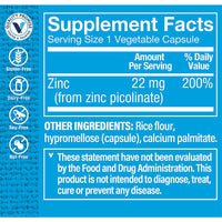 Thumbnail for The Vitamin Shoppe Zinc Picolinate - Superior Absorption Immune Support | Highly Bioavailable | 100 Capsules | Skin Health