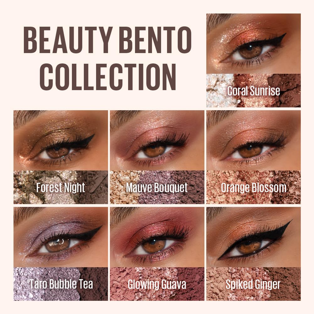 Kaja Beauty Bento Collection - Bouncy Eyeshadow Trio | Warm Honey Tones, Travel Size, 10 Spiked Ginger, 2019 Allure Best of Beauty Award, 0.03 Oz