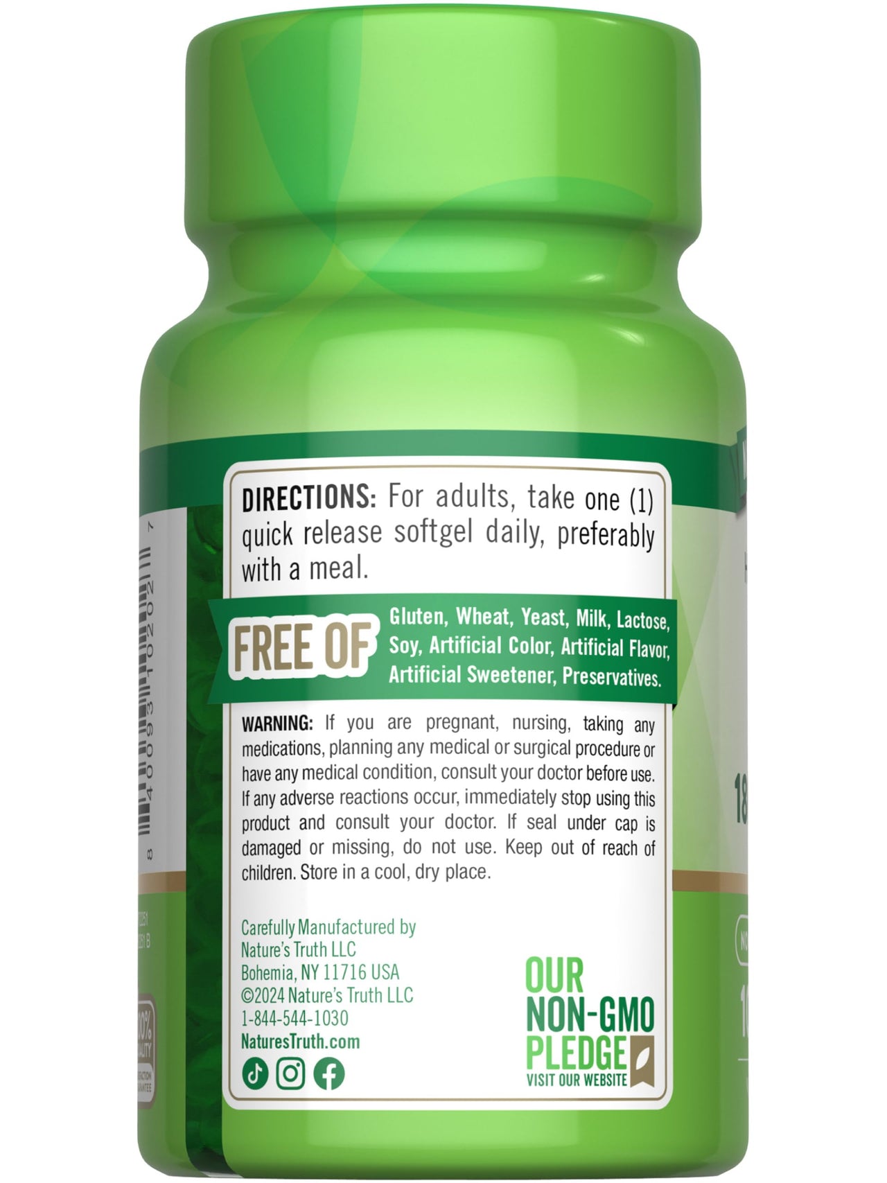Nature's Truth Vitamin E Softgels | 400 IU 180mg | 100 Count | Non-GMO & Gluten Free Supplement