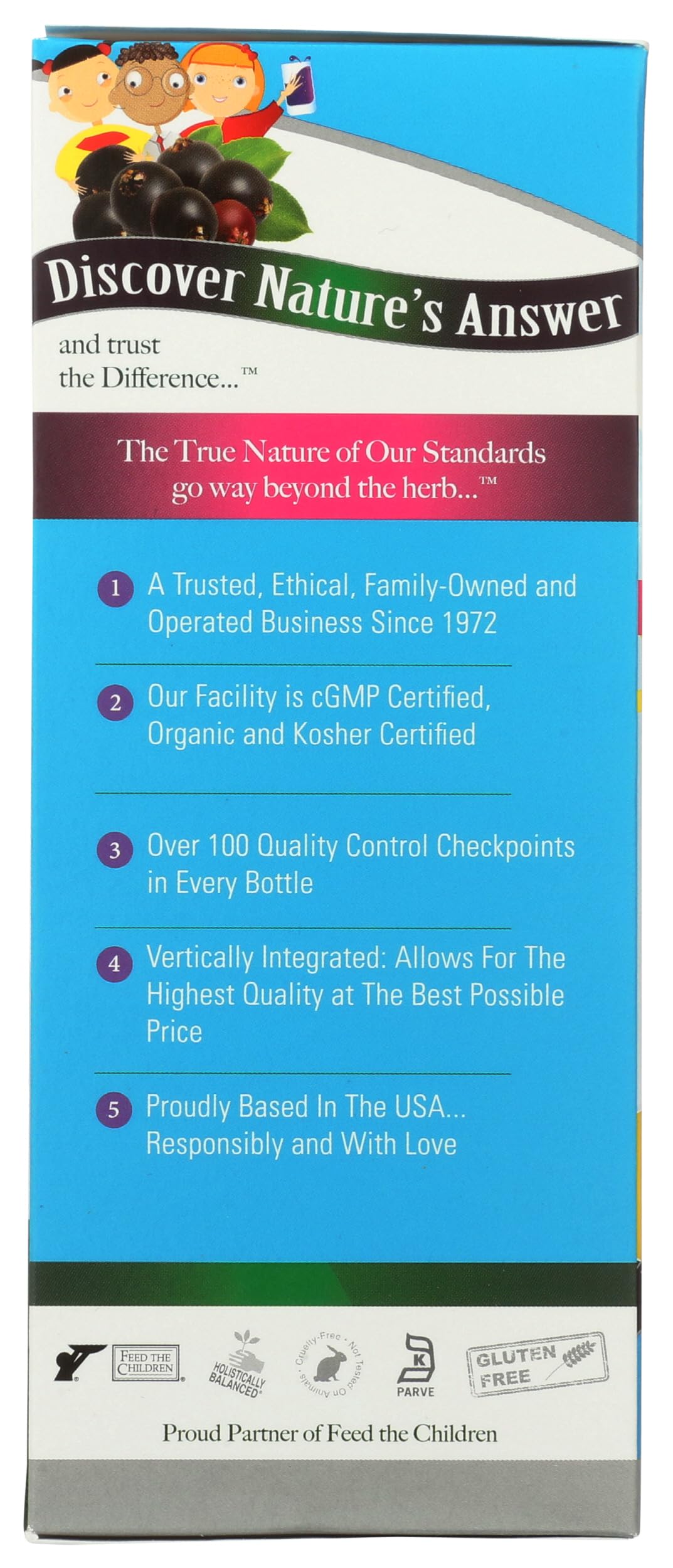 Nature's Answer Sambucus Kids Formula | 8-Fluid Ounces | Kosher Certified Organic Elderberry Syrup | Great Taste & Gluten-Free | Dietary Supplement | No Artificial Preservatives