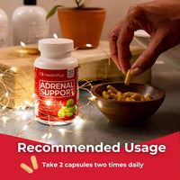 Thumbnail for Health Plus Adrenal Cleanse Ashwagandha Capsules for Adrenal Function and Antioxidant Support and Stress Relief, 90 Capsules
