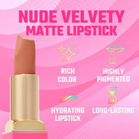 Thumbnail for Juvia's Place The Nude Velvety Matte Lipstick Libra - Long-lasting Lipstick, Rich-Color Lip Makeup, Creamy with Matte Finish, Beauty & Lip Products