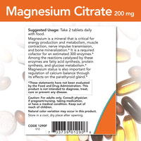 Thumbnail for NOW Foods Magnesium Citrate 200 mg Tabs, 100 Count (Pack of 1)