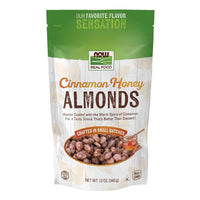 Thumbnail for NOW Foods, Cinnamon Honey Coated Almonds, Crafted in Small Batches, 12-Ounce (340 g)