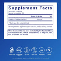 Thumbnail for Pure Encapsulations NAC 600 mg - N-Acetyl Cysteine NAC Supplement for Lung Health & Immune Support, Liver Support & Antioxidants* - with Freeform N-Acetyl-L-Cysteine - 30 Capsules