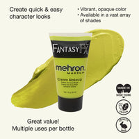 Thumbnail for Mehron Makeup Fantasy FX Cream Makeup | Water Based | Halloween | Ogre Green Face & Body Paint For Adults 1 fl oz (30ml) (OGRE GREEN)
