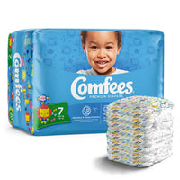 Thumbnail for Comfees Premium Baby Diapers with Total Fit System for Boys & Girls, Size 7, 80Count