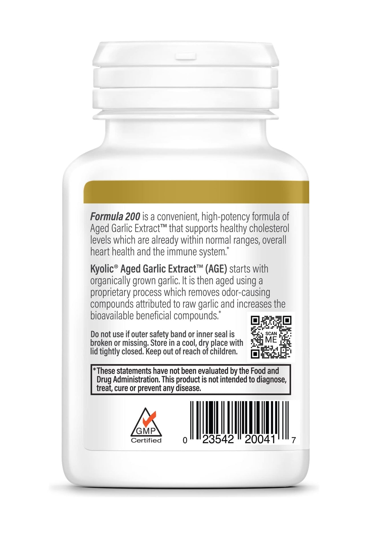 Kyolic Aged Garlic Extract Formula 200, Cardiovascular & Immune*, Reserve, 60 Capsules