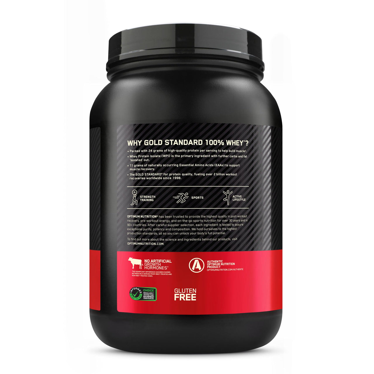 Optimum Nutrition Gold Standard 100% Whey Protein Powder from Whey Isolates, Vanilla Ice Cream - 2 Pound