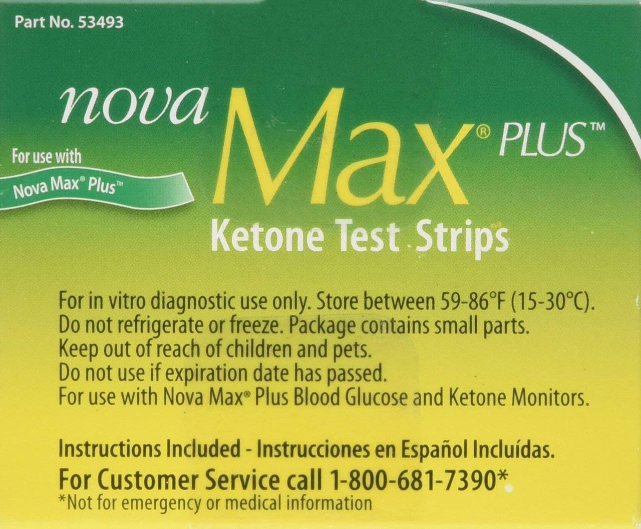 Nova Max Plus Ketone Test Strips - Box of 10