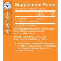 Thumbnail for The Vitamin Shoppe L-Glutamine 500MG - Muscle Recovery, Gut Health & Immune Support, Free Form Amino Acid (300 Capsules)