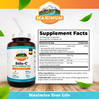 Thumbnail for Maximum Living Solu-C with Green Tea - Vitamin C with Bioflavonoids and Rutin - Immune Support -120 Capsules