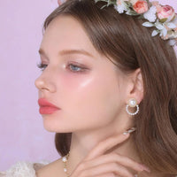 Thumbnail for Flower Knows Little Angel Embossed Highlighter-Rosy Pearl Highlighter Powder,Dreamy Pink Shimmer,Long-Lasting Soft Ethereal Glow,Feather-Light,Soft Sculpting Velvet Finish(L01 Eros's Fable)