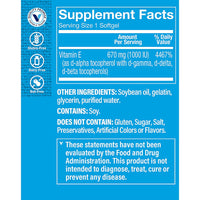 Thumbnail for The Vitamin Shoppe Vitamin E 1,000IU - Antioxidant Support for Skin Health & Immune Function, Daily Vitamin (120 Softgels)